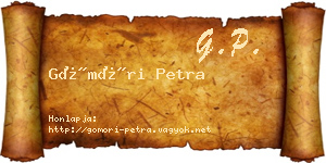 Gömöri Petra névjegykártya