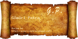 Gömöri Petra névjegykártya