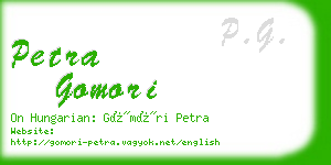 petra gomori business card